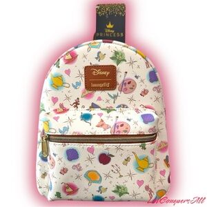 Loungefly Disney Princess Royalty Icons & Sidekicks Mini Backpack